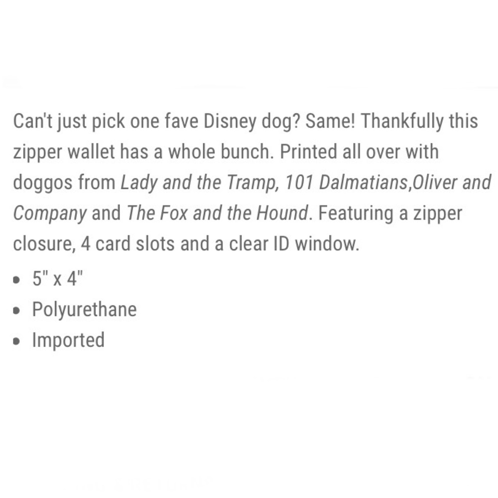 LOUNGEFLY DISNEY DOGS Zip-Around WALLET! - Picture 4 of 6